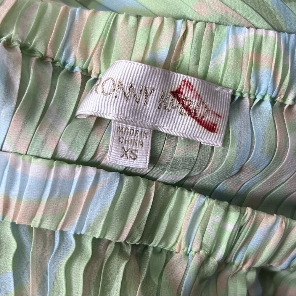 RONNY KOBO Pleated Swirl Print Ruffle Hem Y2K Fairycore Coquette Girl Skirt‎ XS - Picture 6 of 9